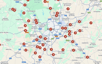 Mapa de los clubes madrileños que participan en competiciones federadas
